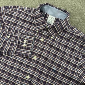 Brooks Brothers Mens Regent 1818 Non Iron Supima Cotton Red & Blue Plaid Medium